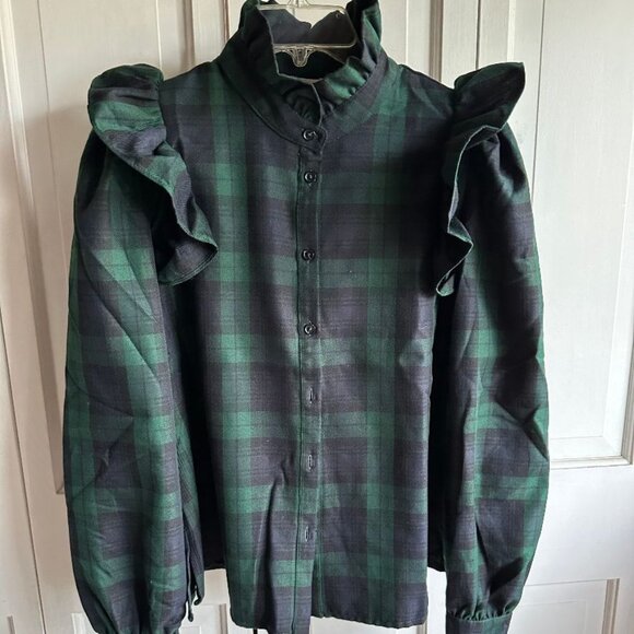 NWT Tuckernuck Black watch Shirt/Blouse Size Small - Picture 1 of 3